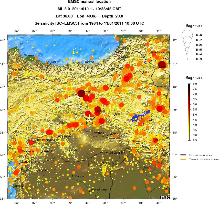 regional magnitude historical seismicity