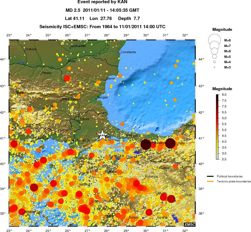 regional magnitude historical seismicity