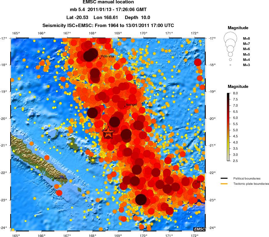 regional magnitude historical seismicity