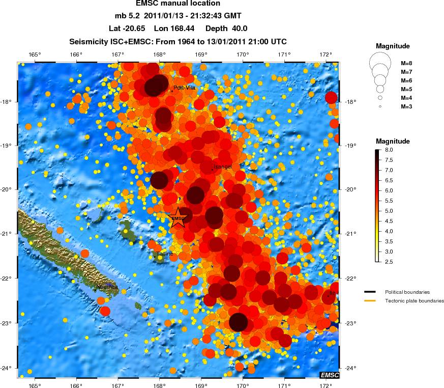 regional magnitude historical seismicity