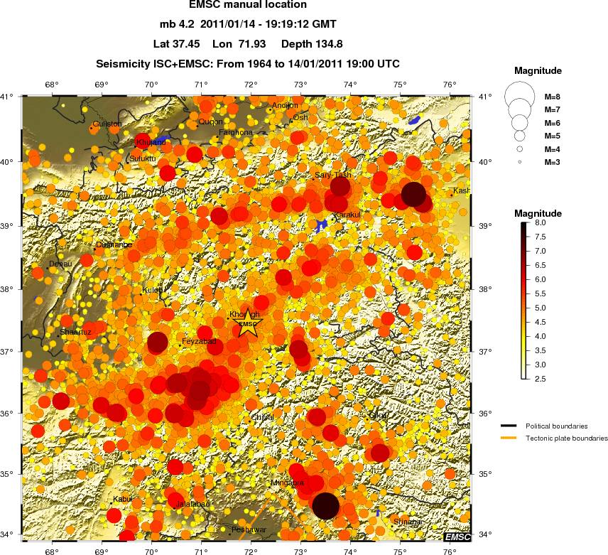 regional magnitude historical seismicity