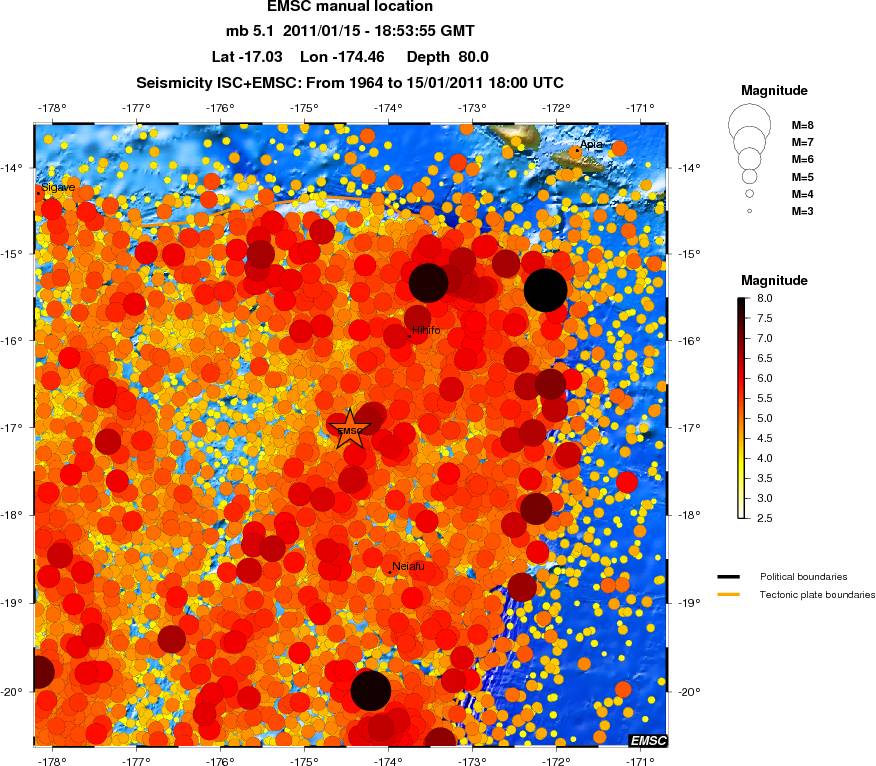 regional magnitude historical seismicity