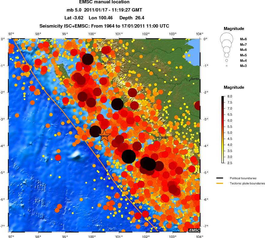 regional magnitude historical seismicity