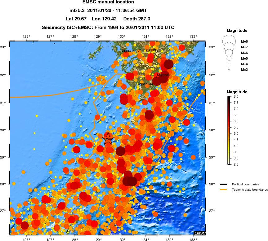 regional magnitude historical seismicity