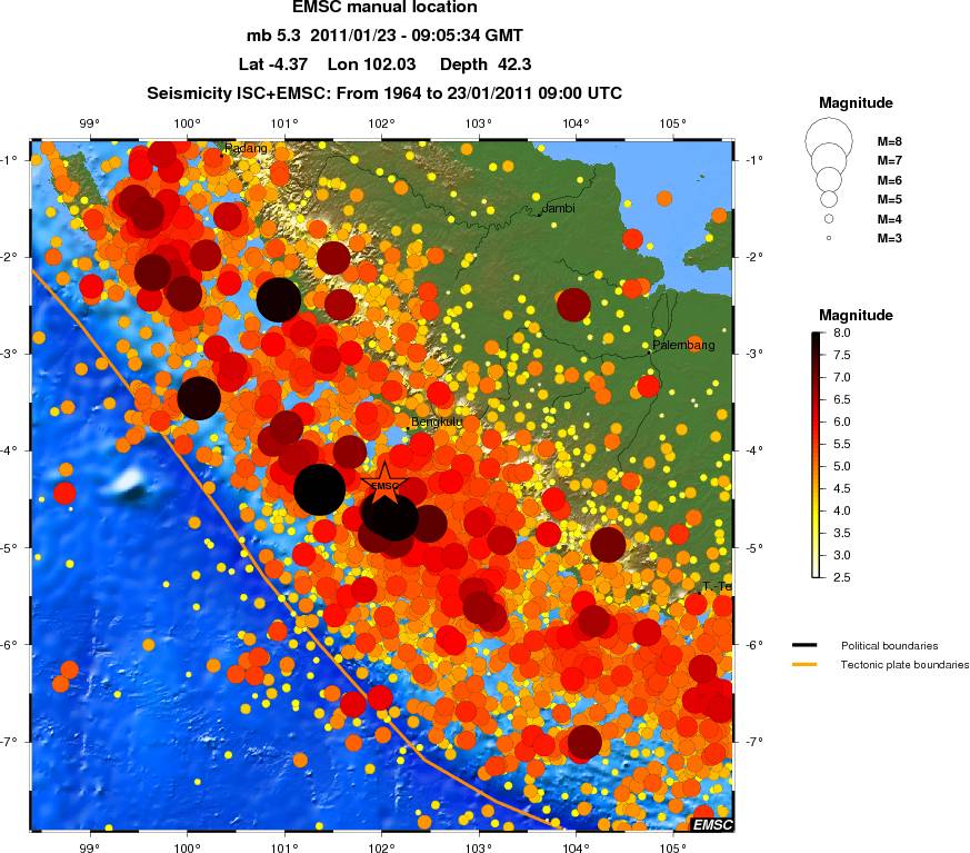 regional magnitude historical seismicity