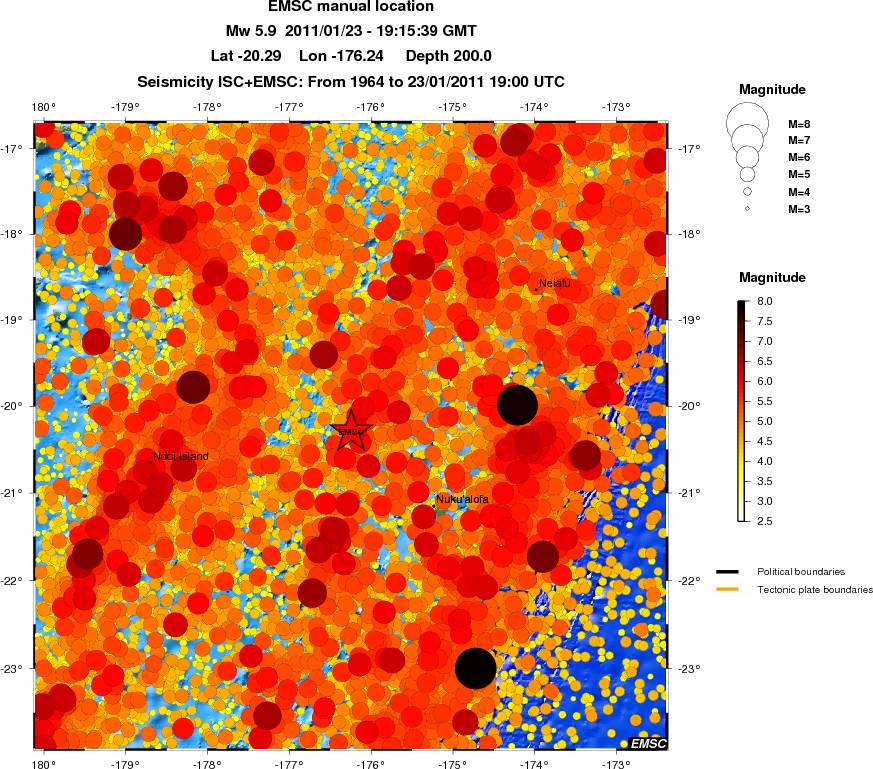 regional magnitude historical seismicity