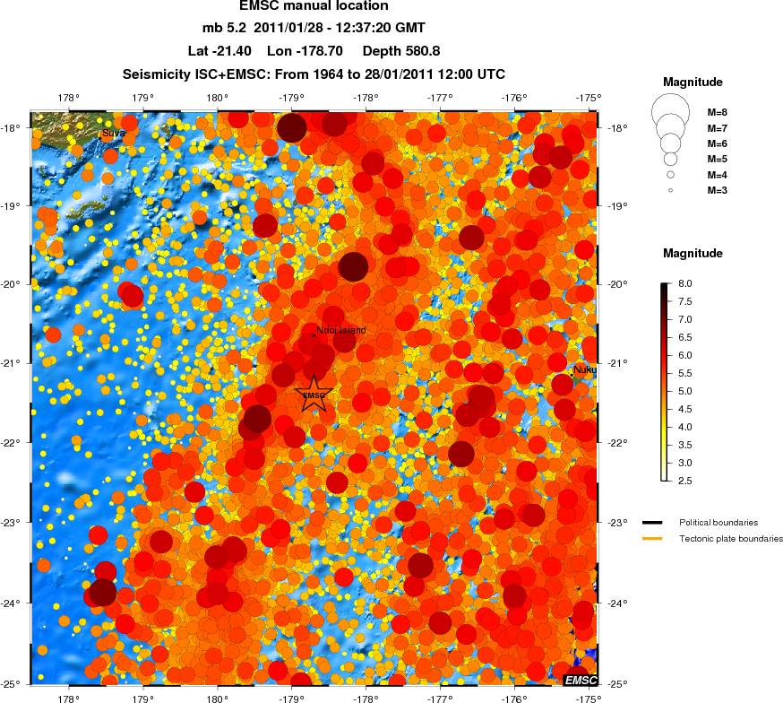regional magnitude historical seismicity