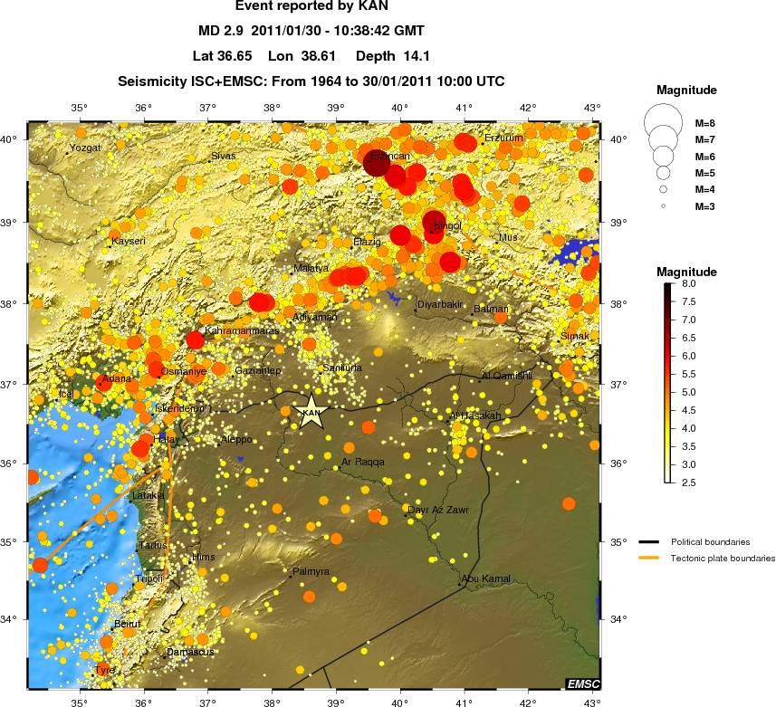 regional magnitude historical seismicity