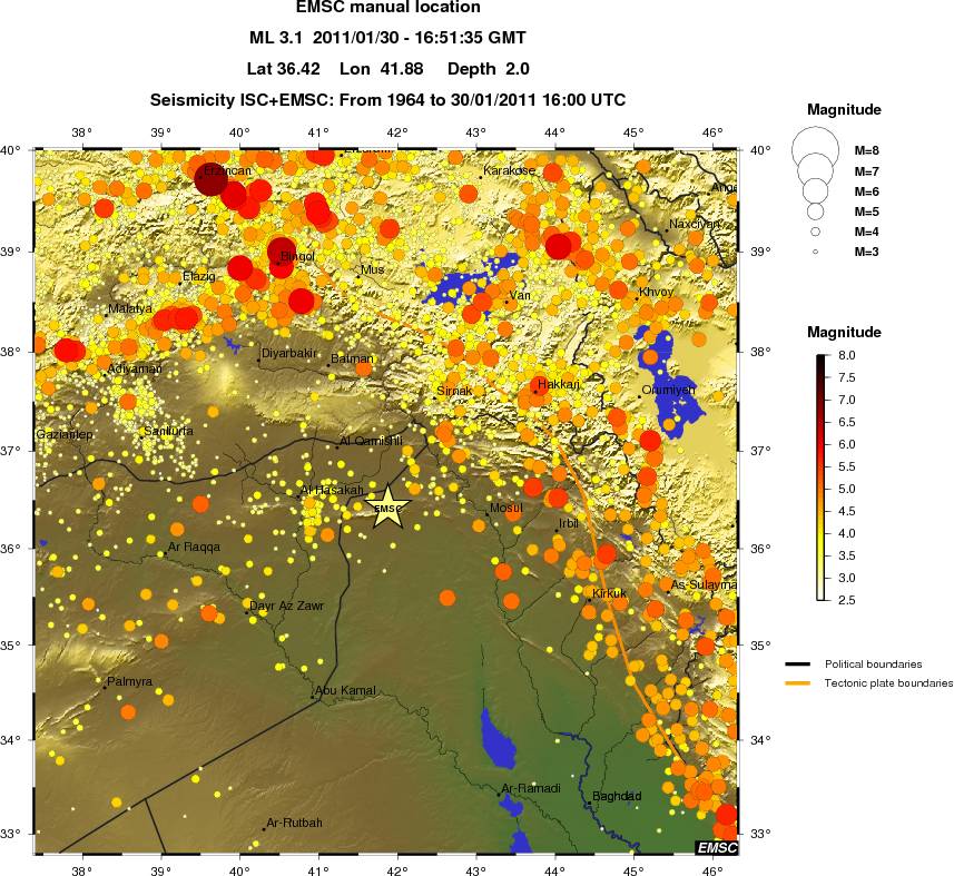 regional magnitude historical seismicity