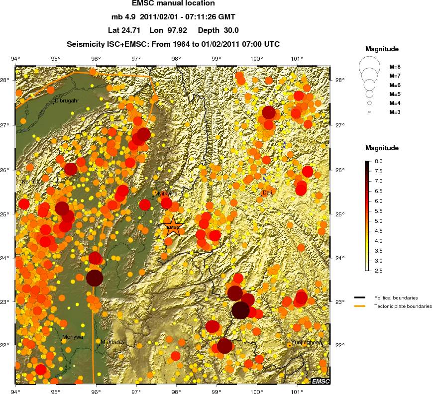 regional magnitude historical seismicity