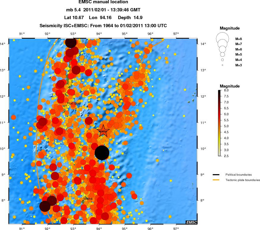 regional magnitude historical seismicity