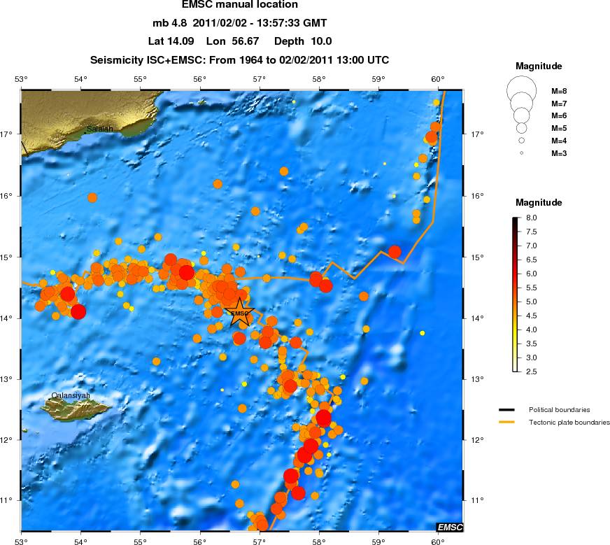 regional magnitude historical seismicity