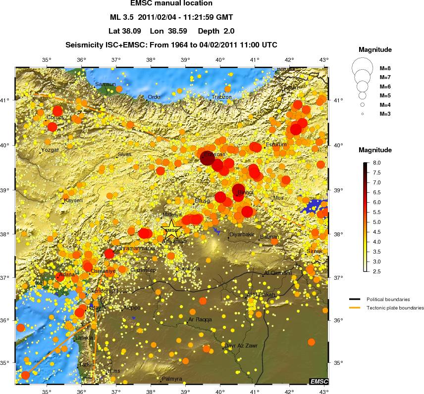 regional magnitude historical seismicity