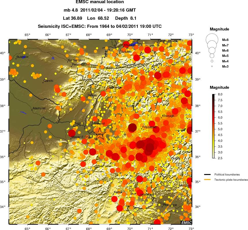 regional magnitude historical seismicity
