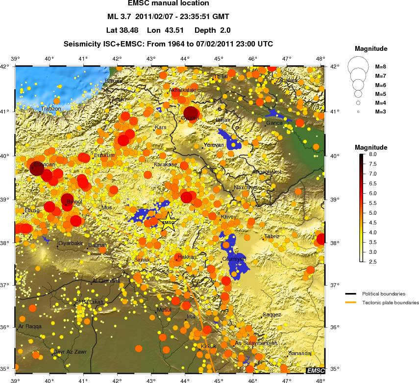 regional magnitude historical seismicity
