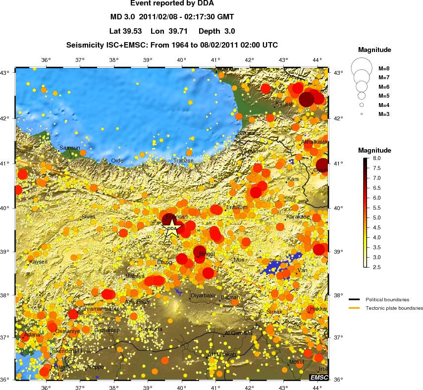 regional magnitude historical seismicity