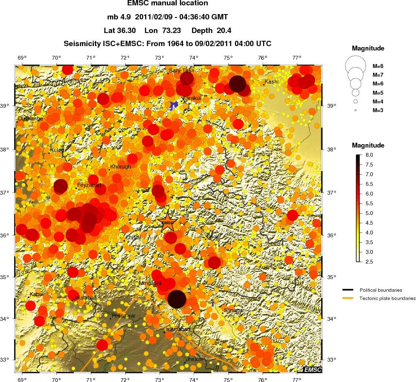 regional magnitude historical seismicity