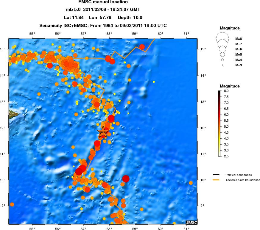 regional magnitude historical seismicity