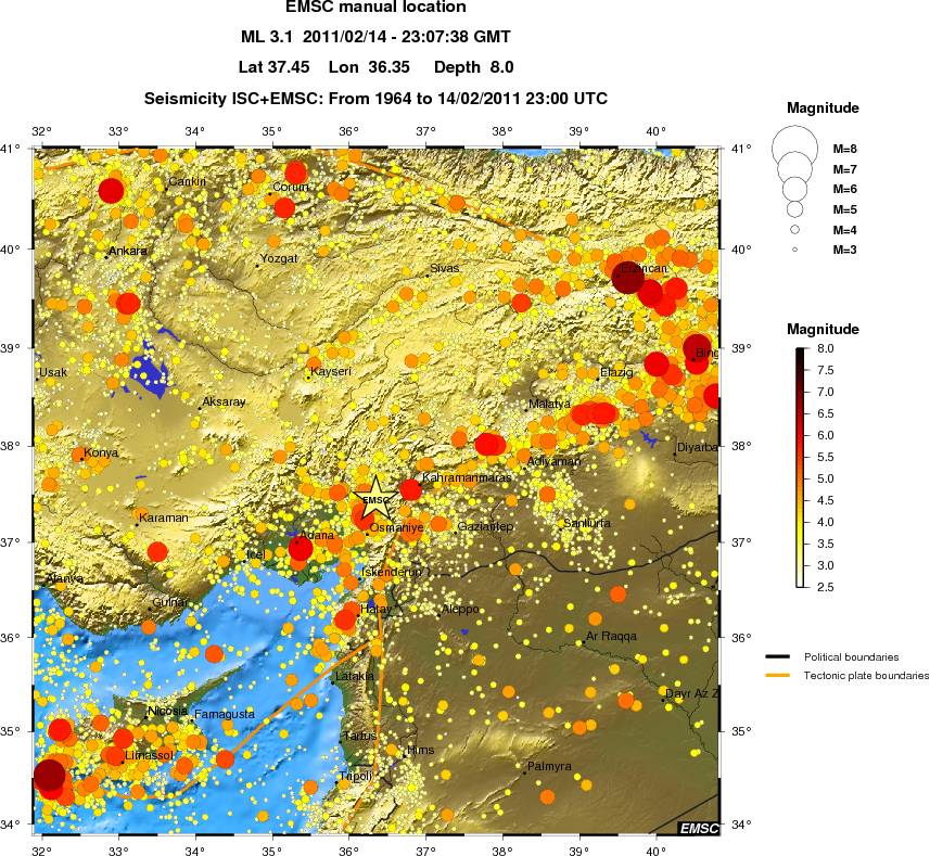 regional magnitude historical seismicity