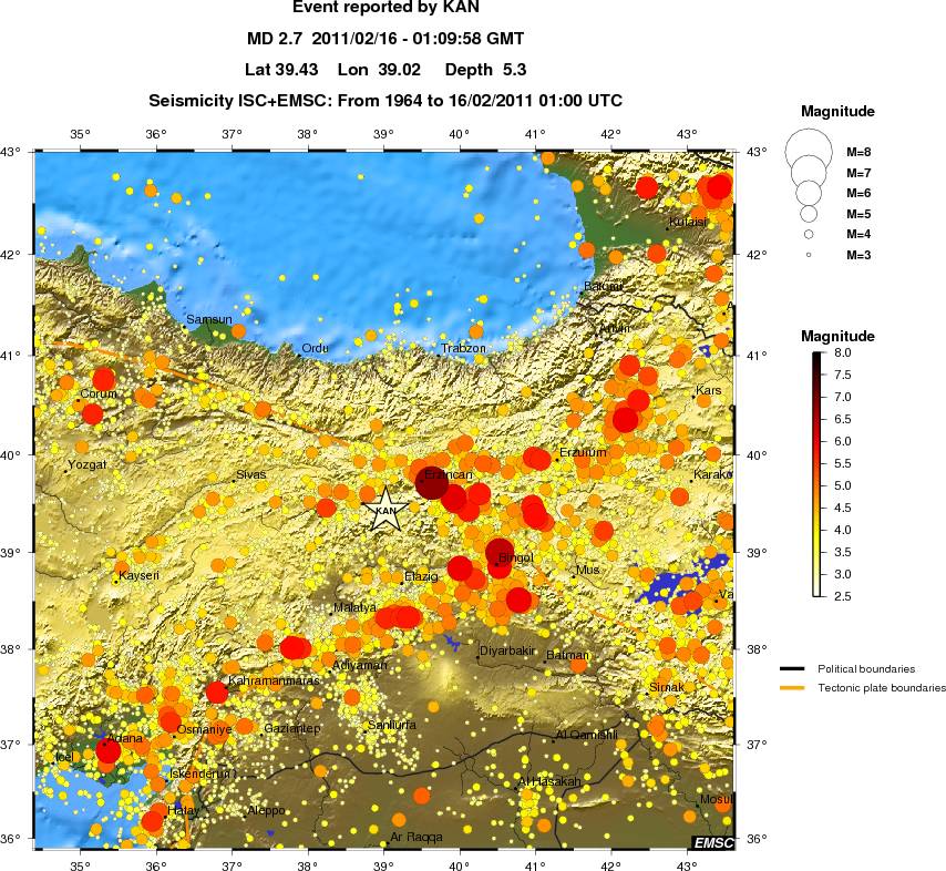 regional magnitude historical seismicity