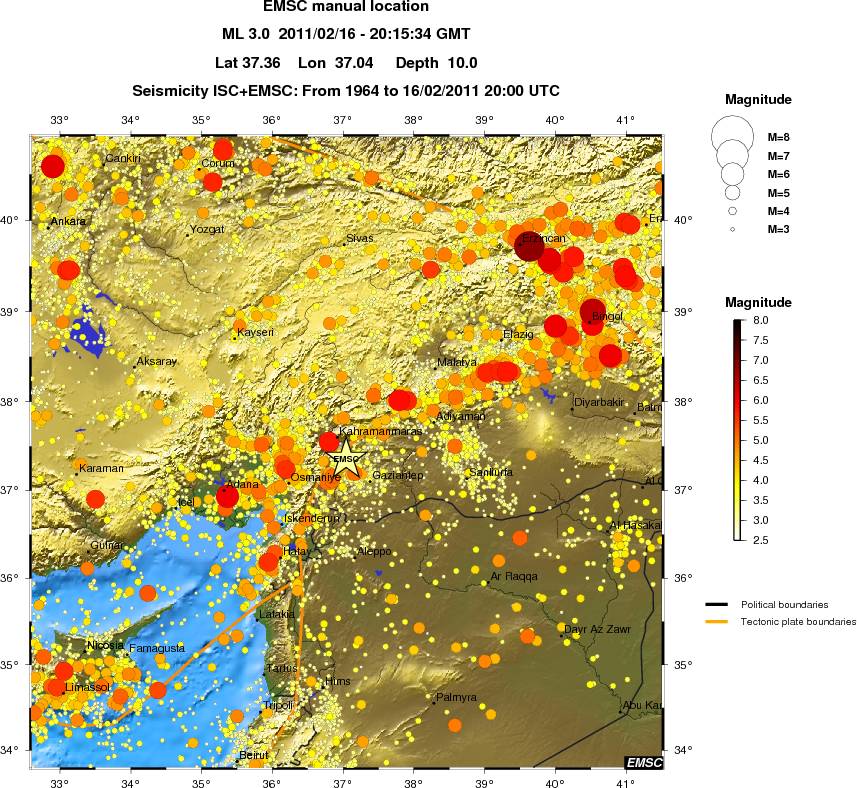 regional magnitude historical seismicity