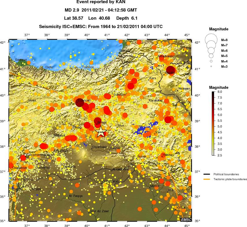 regional magnitude historical seismicity