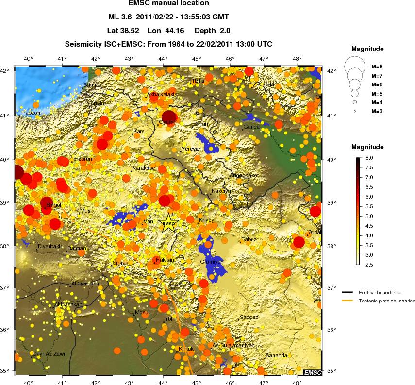 regional magnitude historical seismicity