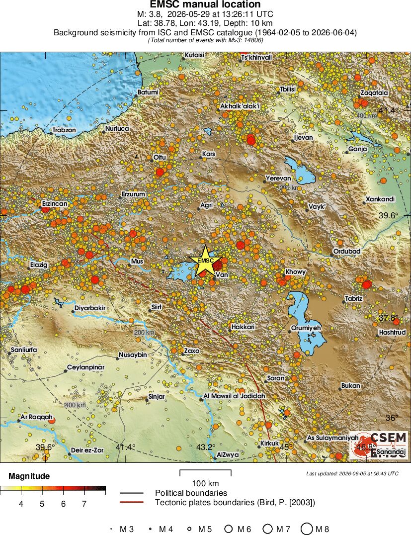 regional magnitude historical seismicity