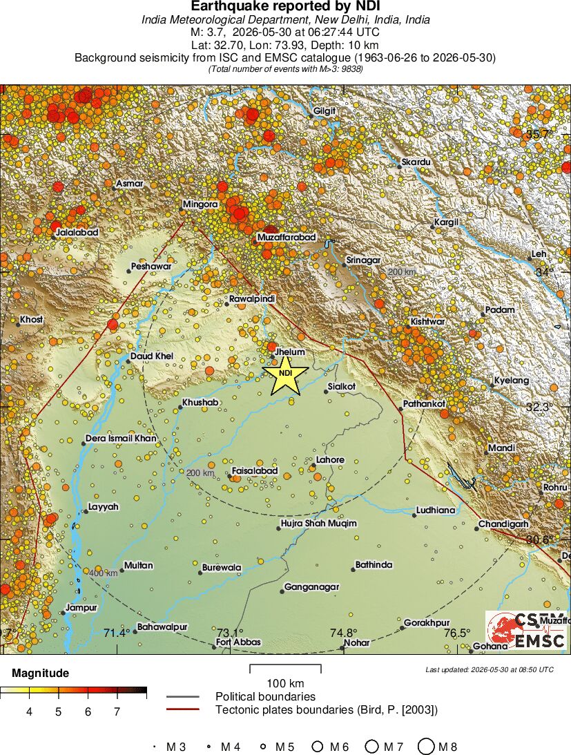 regional magnitude historical seismicity