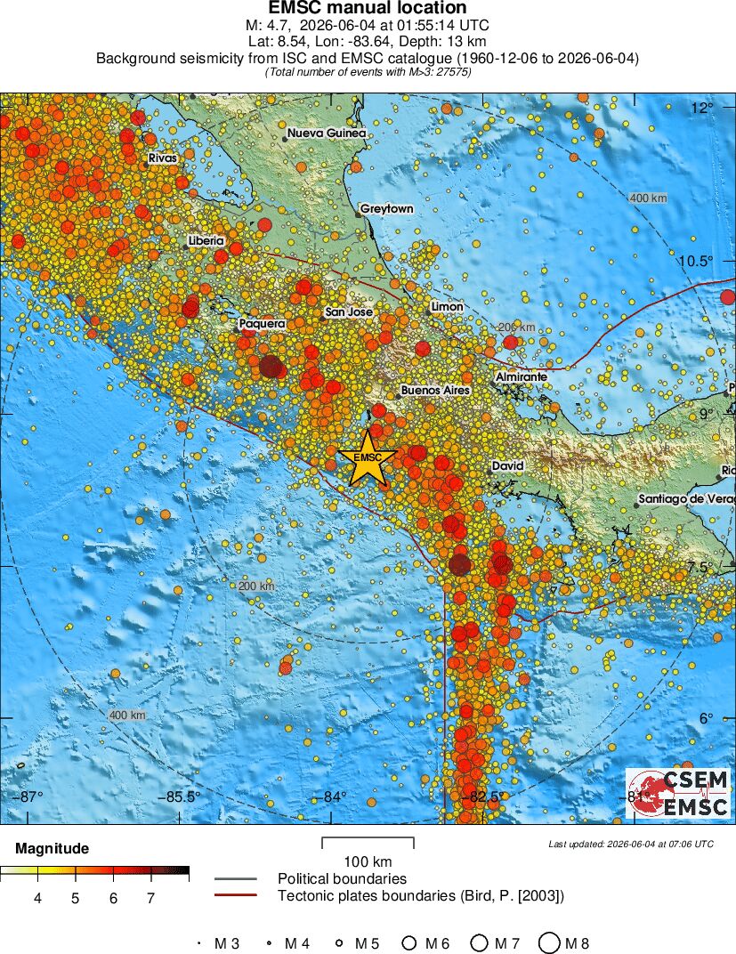 regional magnitude historical seismicity