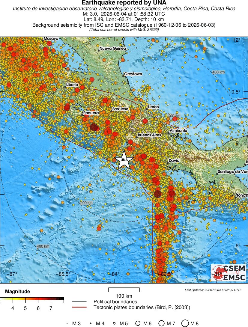 regional magnitude historical seismicity