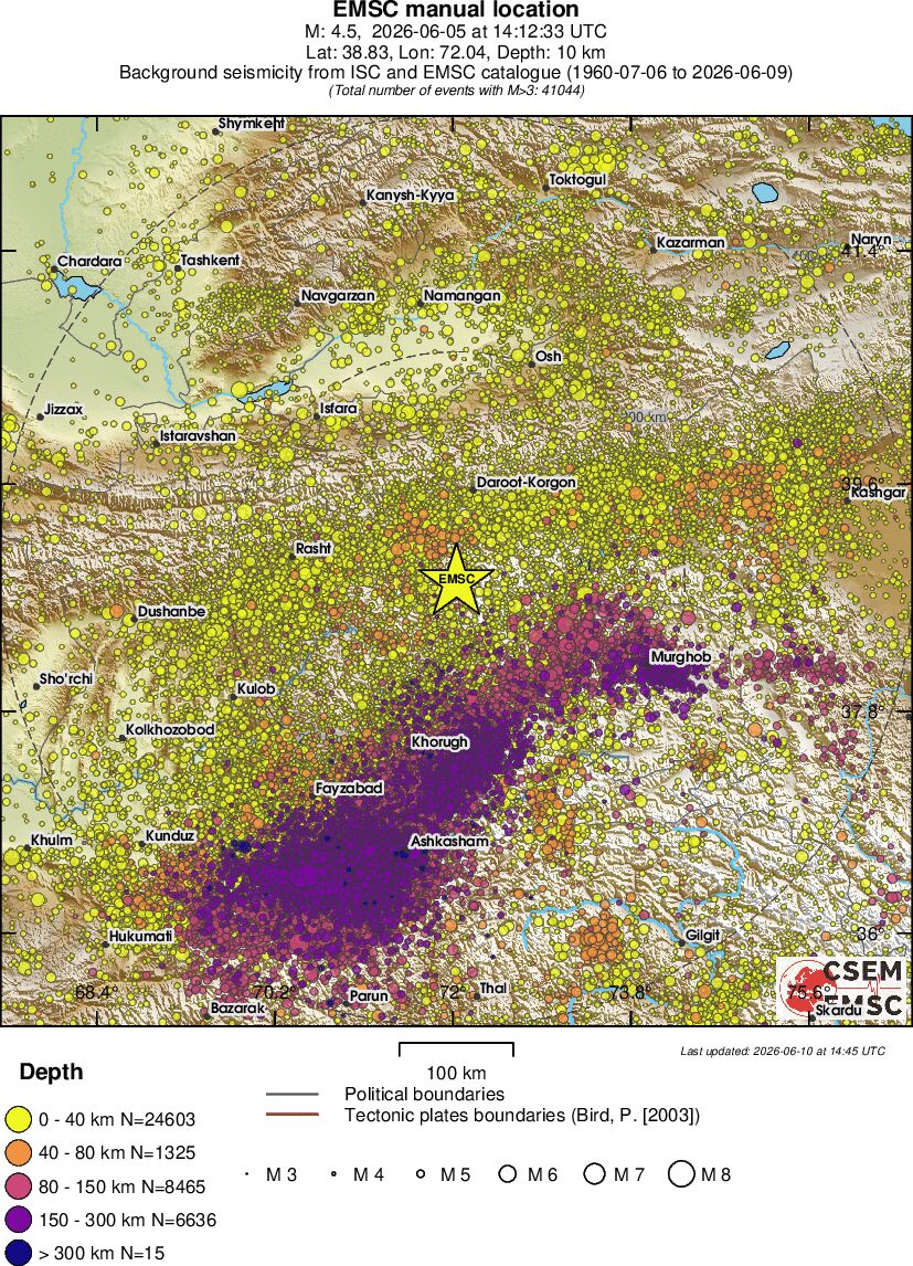 regional historical seismicity