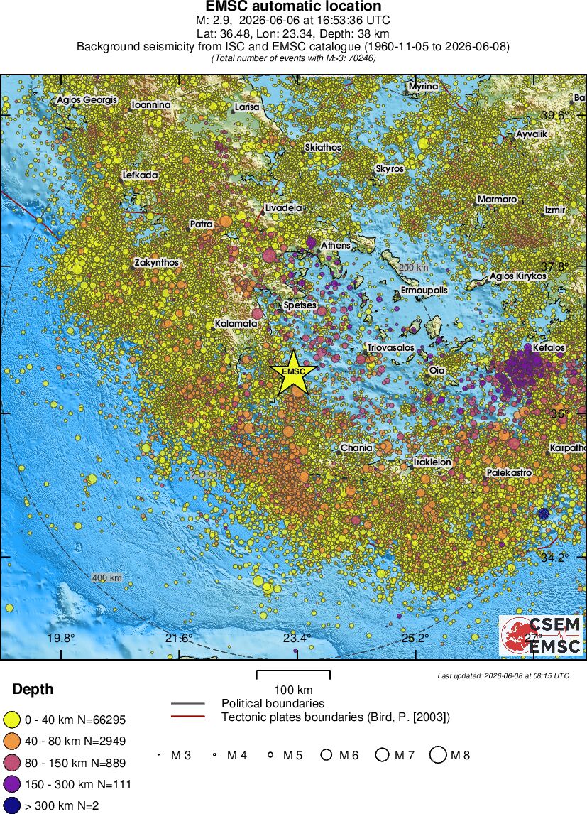 regional historical seismicity