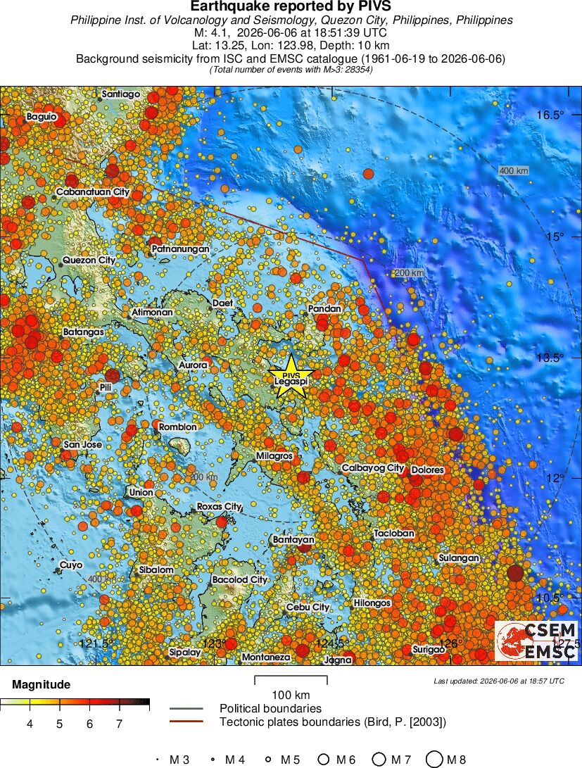 regional magnitude historical seismicity