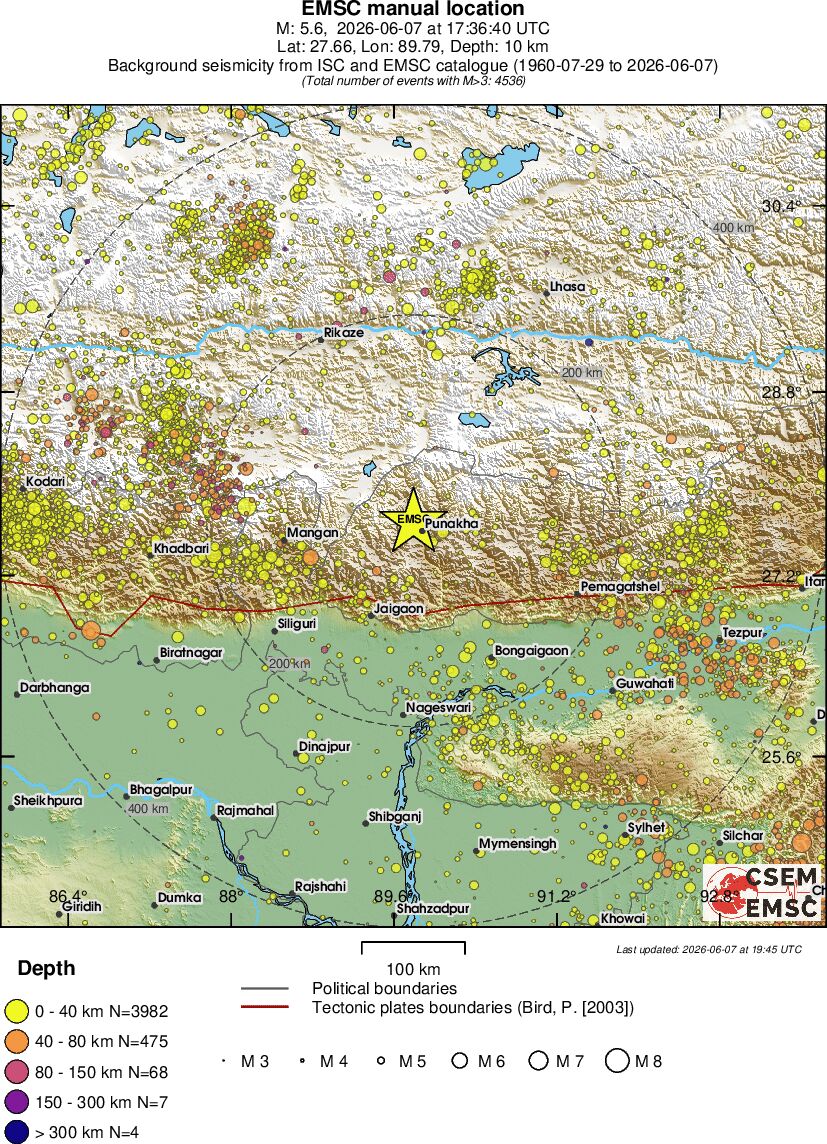 regional historical seismicity