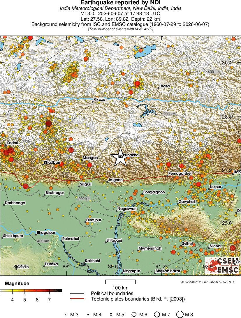 regional magnitude historical seismicity