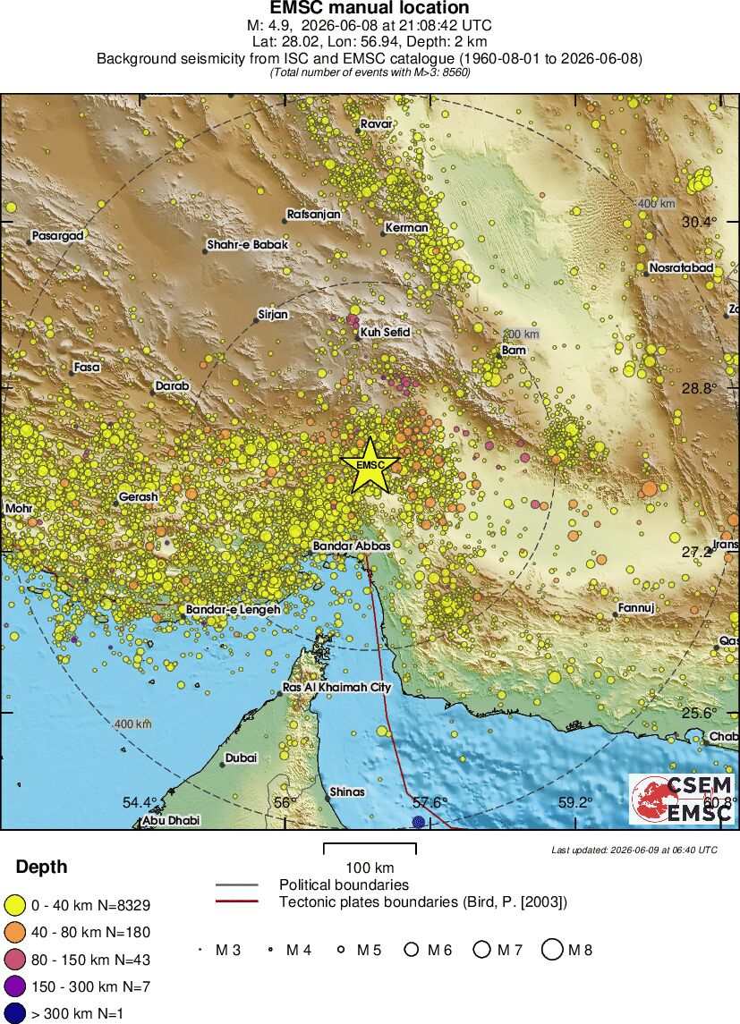 regional historical seismicity