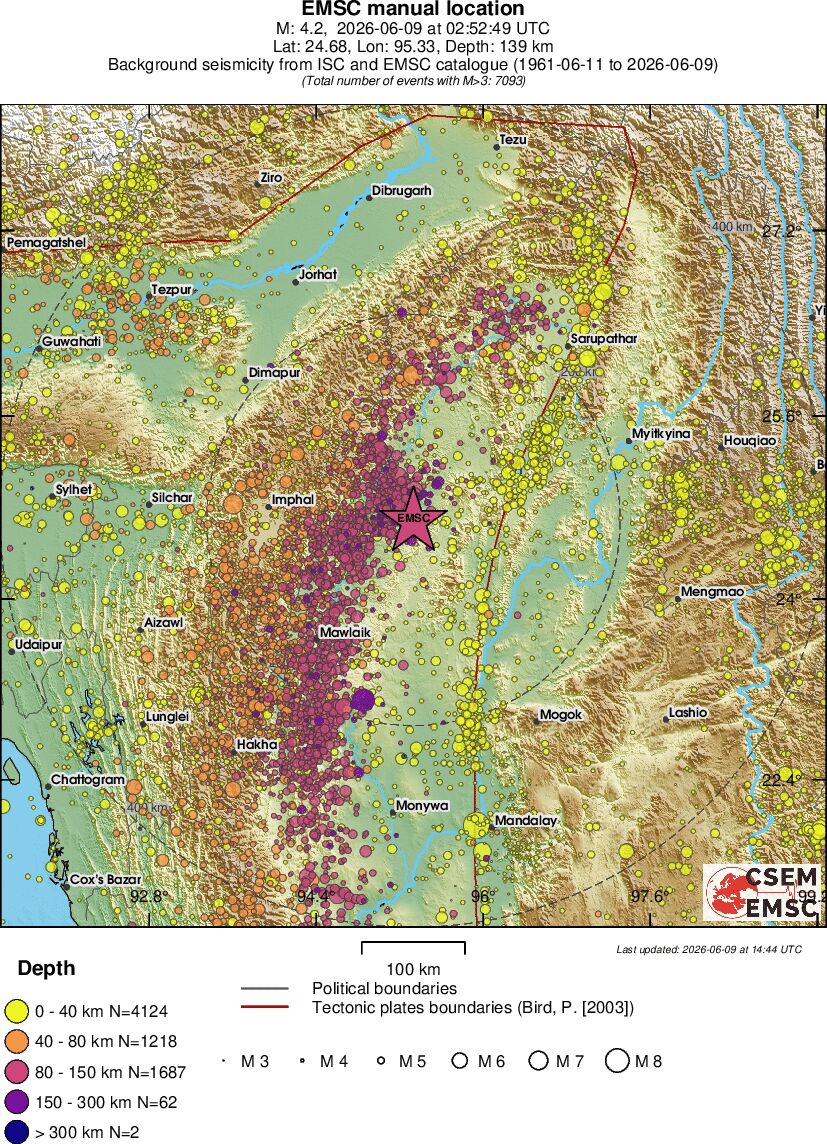 regional historical seismicity