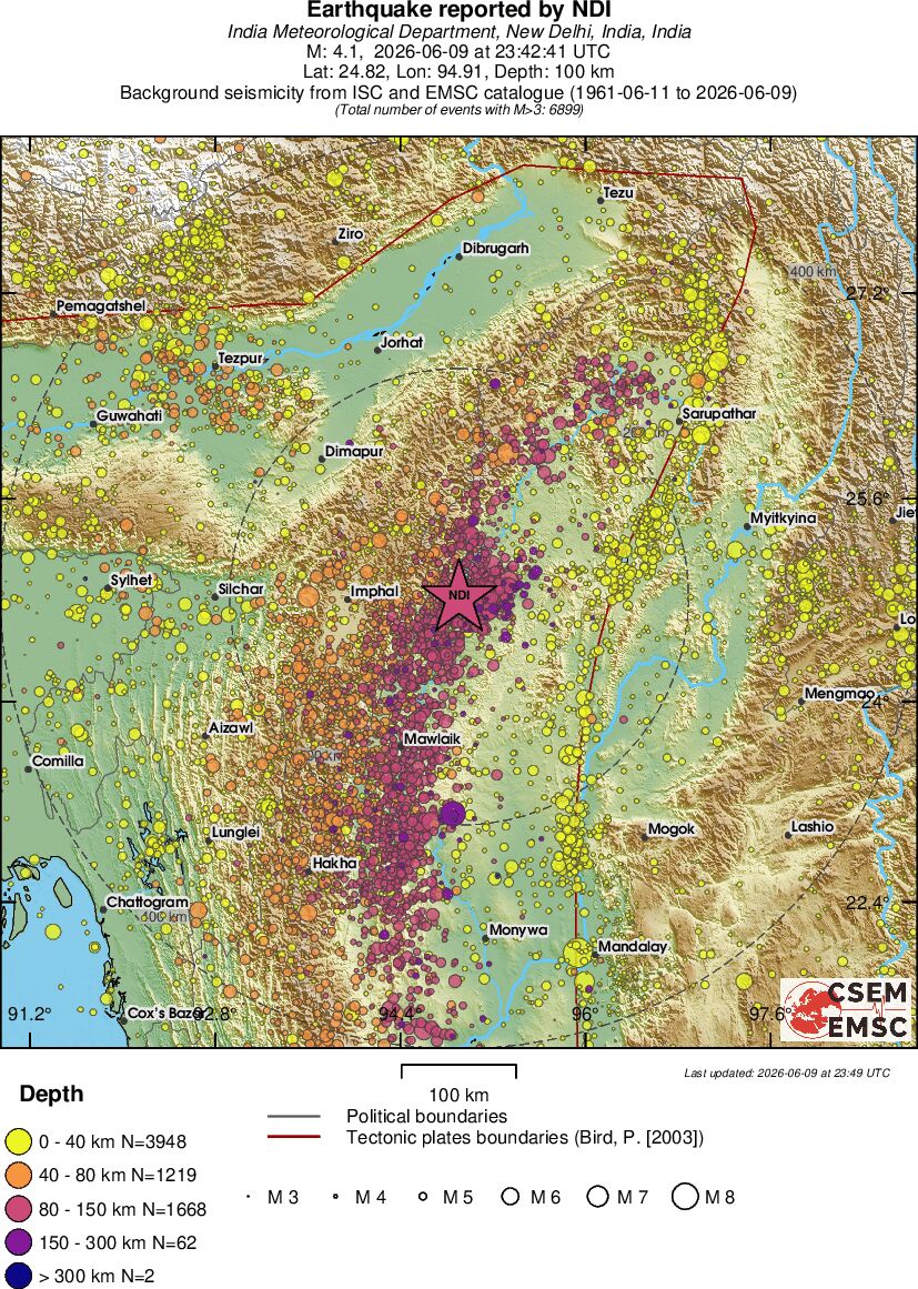 regional historical seismicity
