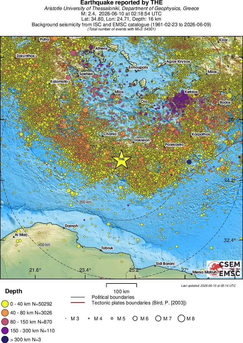 regional historical seismicity