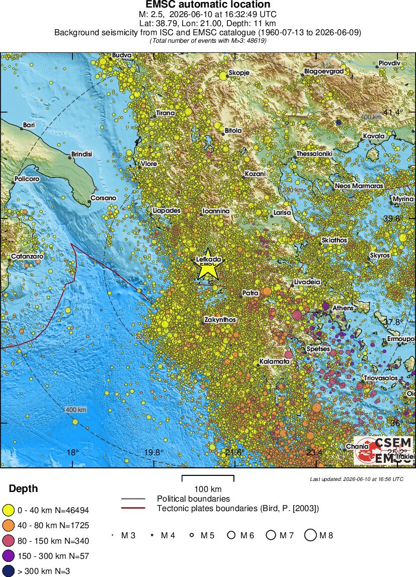 regional historical seismicity
