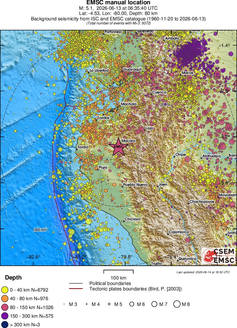 regional historical seismicity