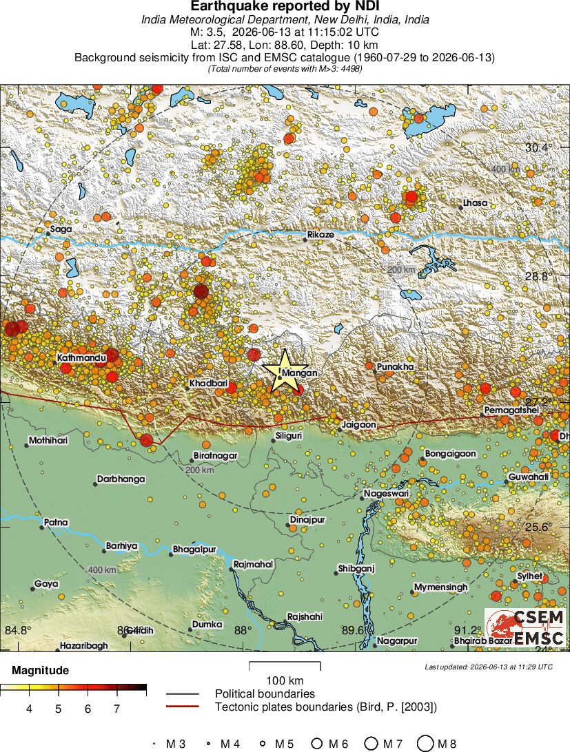 regional magnitude historical seismicity