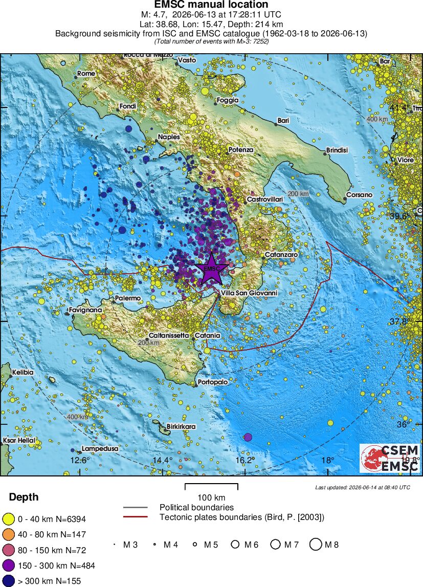 regional historical seismicity