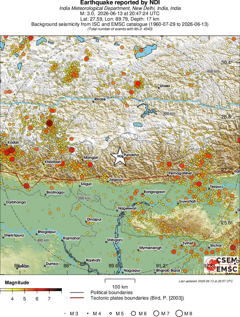 regional magnitude historical seismicity