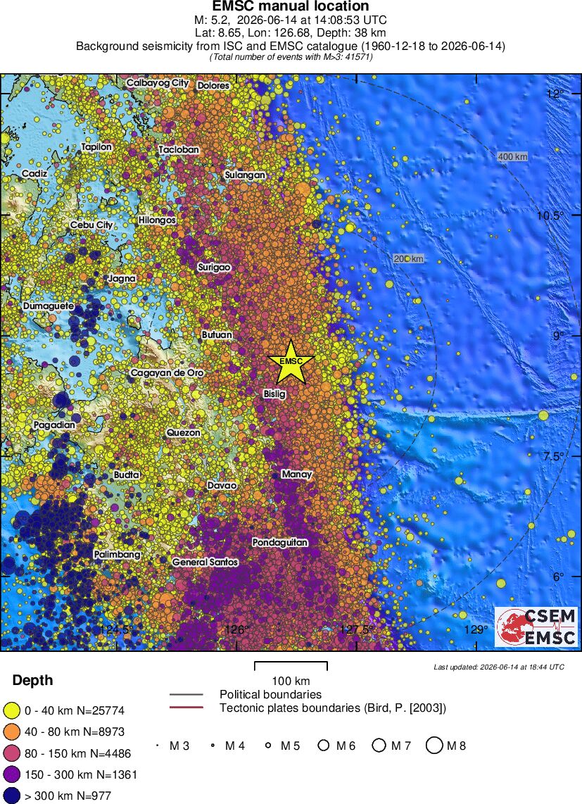 regional historical seismicity