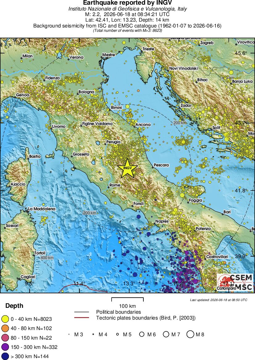 regional historical seismicity