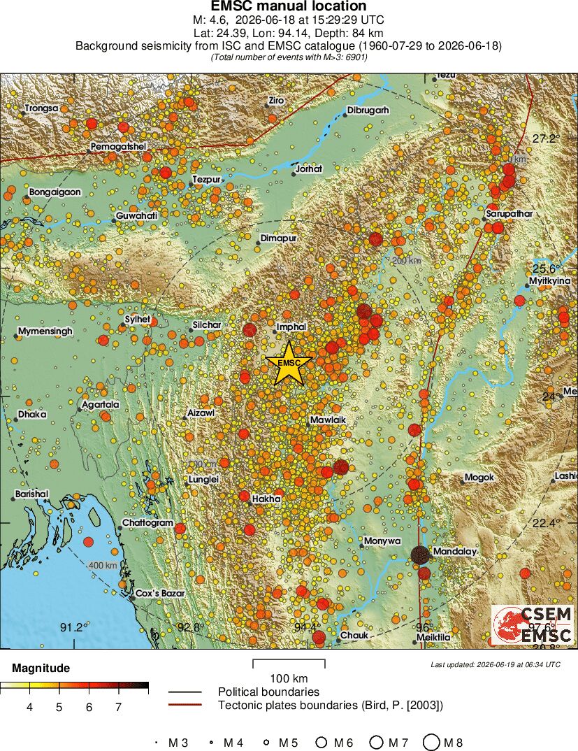 regional magnitude historical seismicity