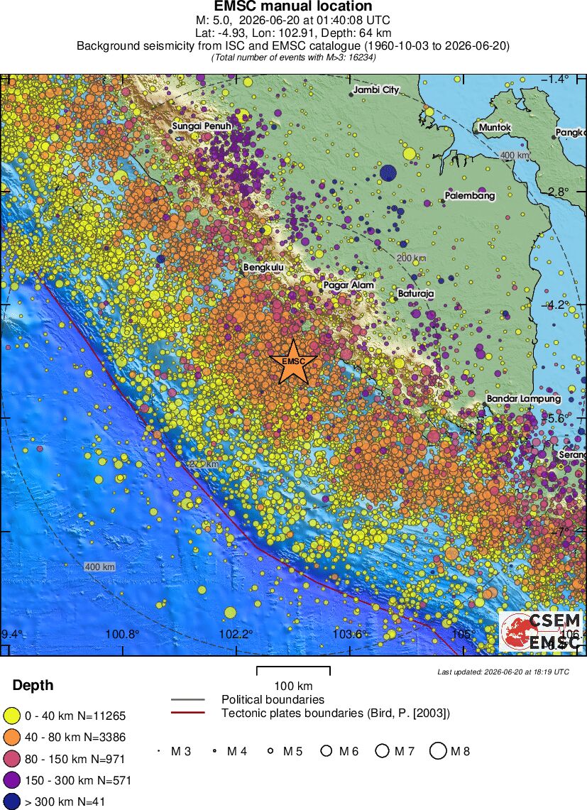 regional historical seismicity