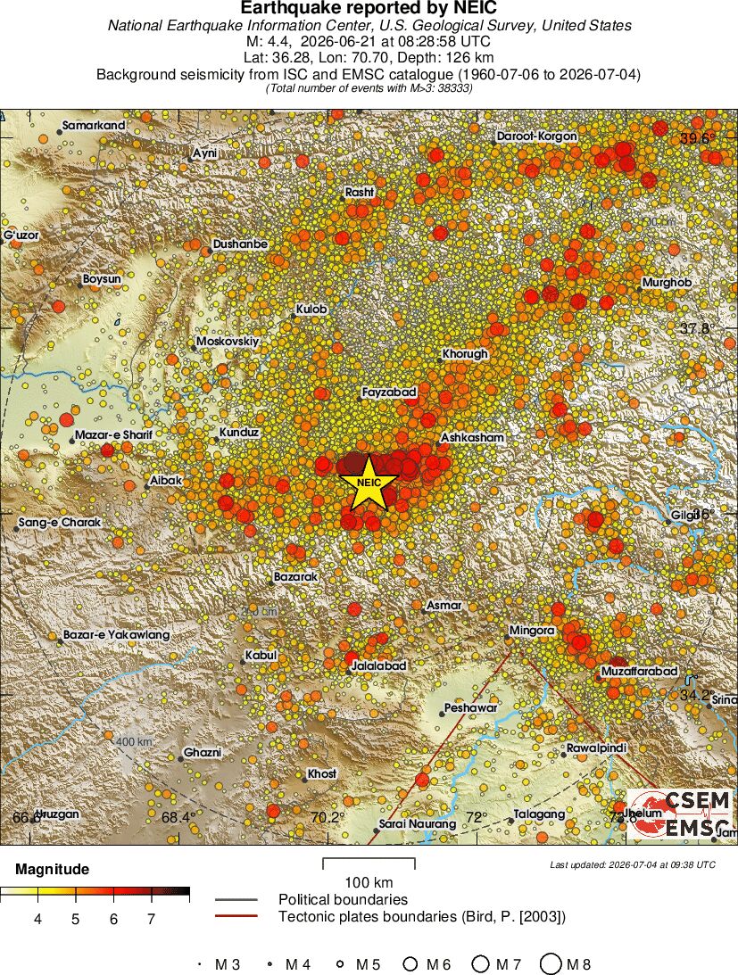 regional magnitude historical seismicity